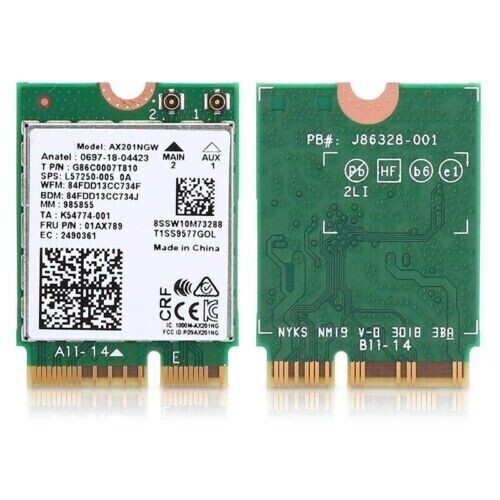 Genuine AX201NGW Wifi 6 Dual Band M.2 Wireless 2400Mbp 160MHz Bluetooth 5.0