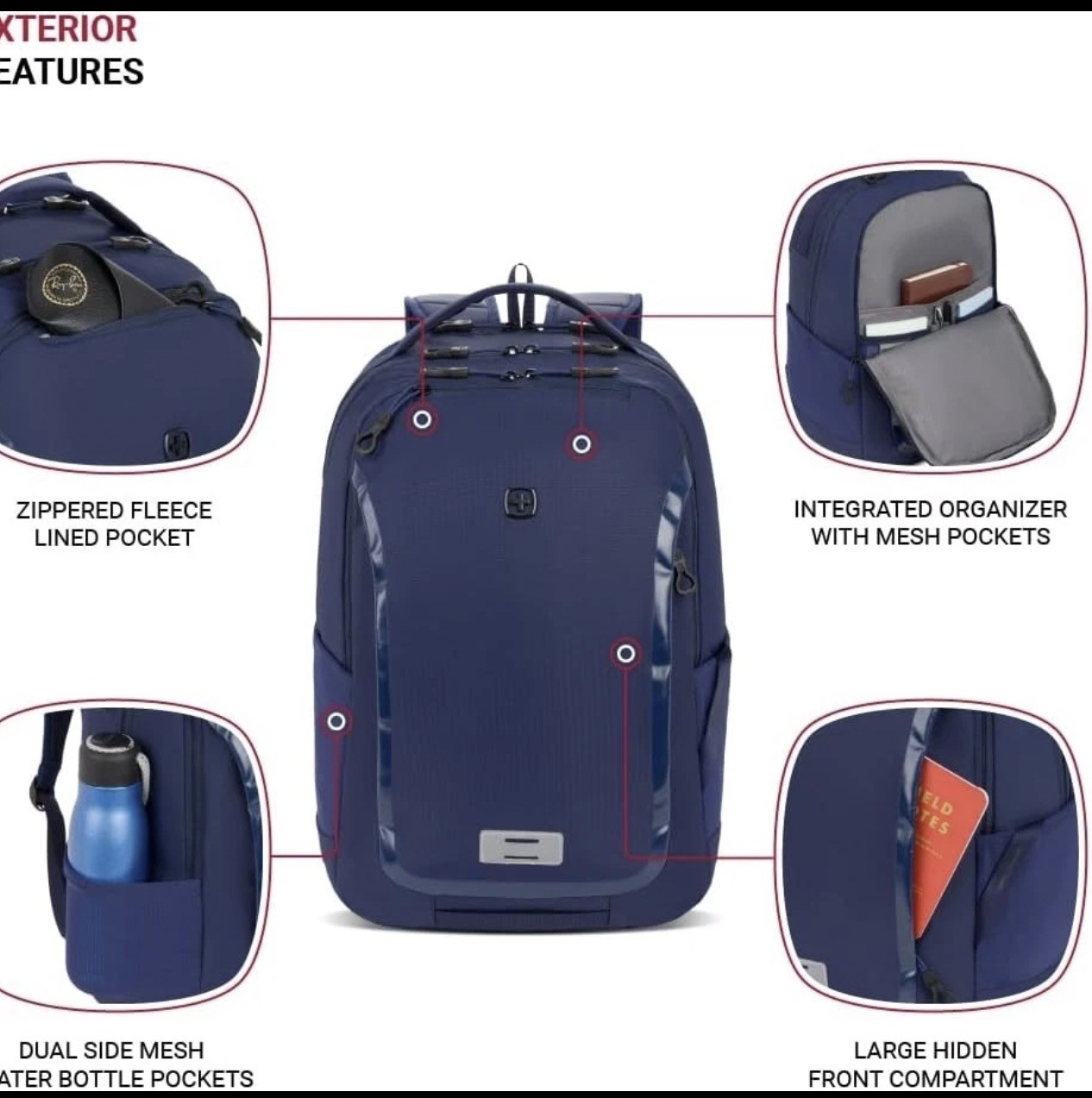 SwissGear Shield Laptop Backpack Navy 18.5″ Inch New