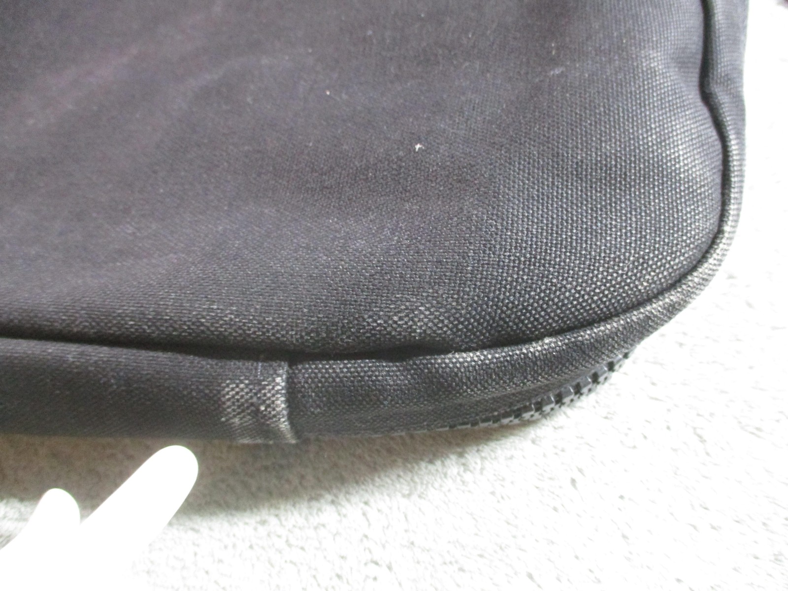 Vintage Lands’ End Square Rigger Black Canvas Laptop Briefcase Padded Strap Bag