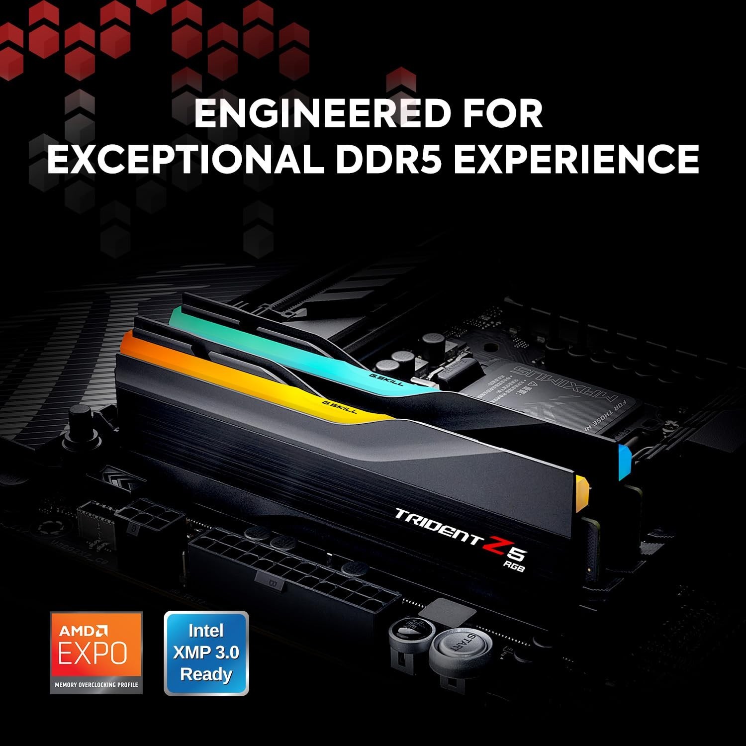 G.SKILL Trident Z5 RGB Series DDR5 RAM (Intel XMP 3.0 & AMD Expo) 32GB (2x16G…