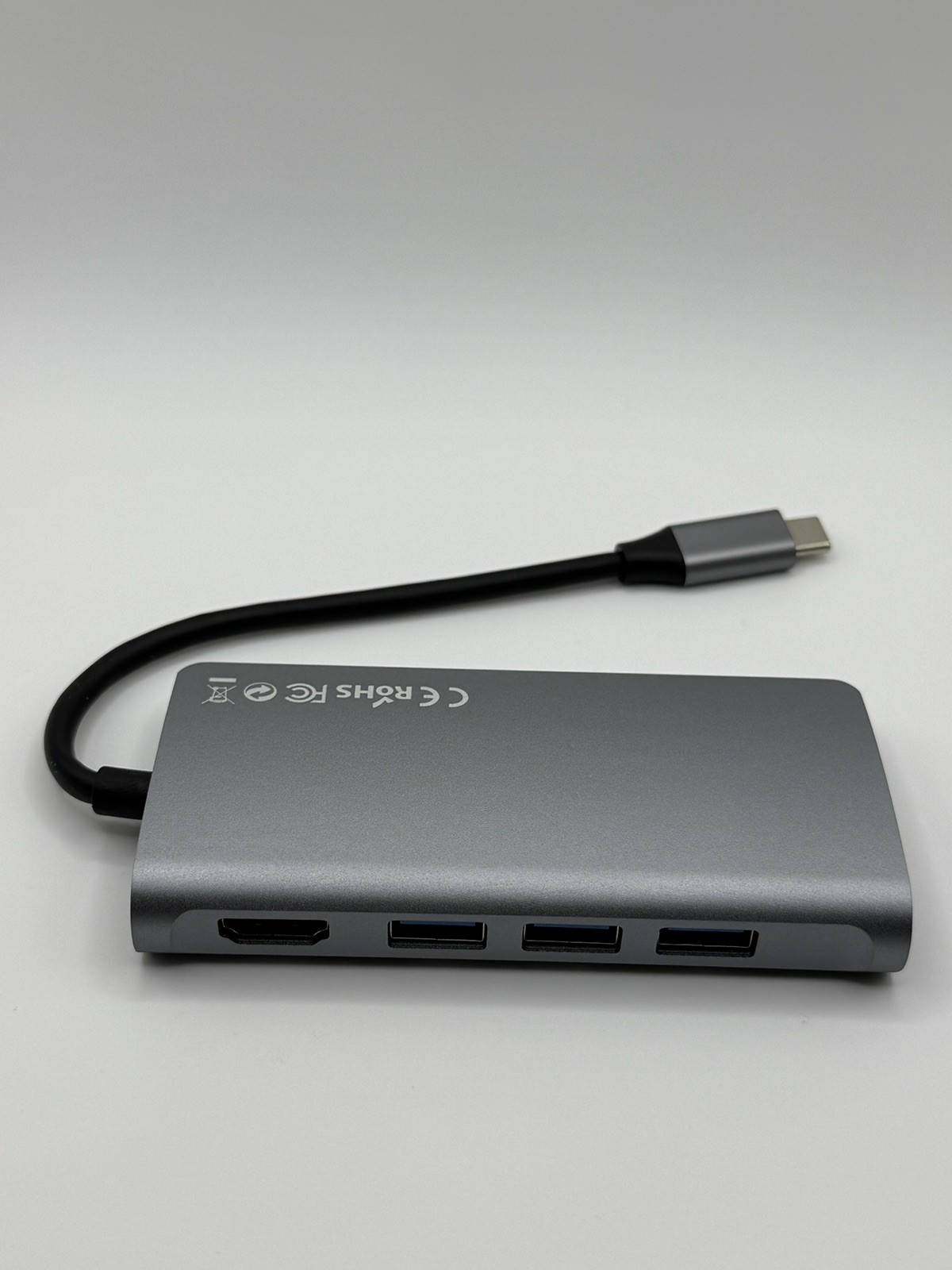 Goldenram USB-C Multiport Adapter USB 3.0 ×3 HDMI Micro SD PD 3.0 RJ45 NEW