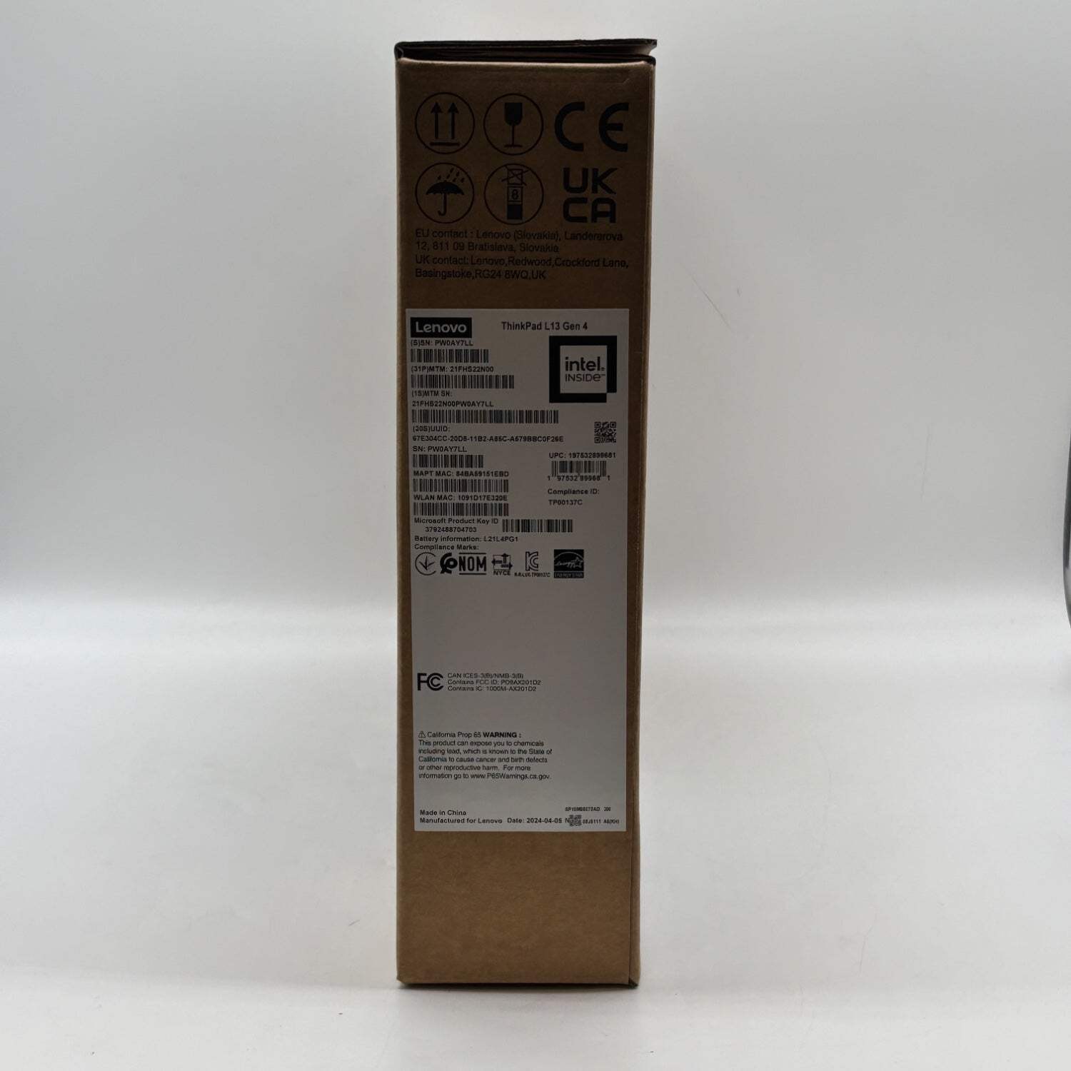 New Lenovo ThinkPad L13 Gen4 21FHS22N00 13.3″ i5-1335U 1.3GHz 16GB RAM 256GB SSD