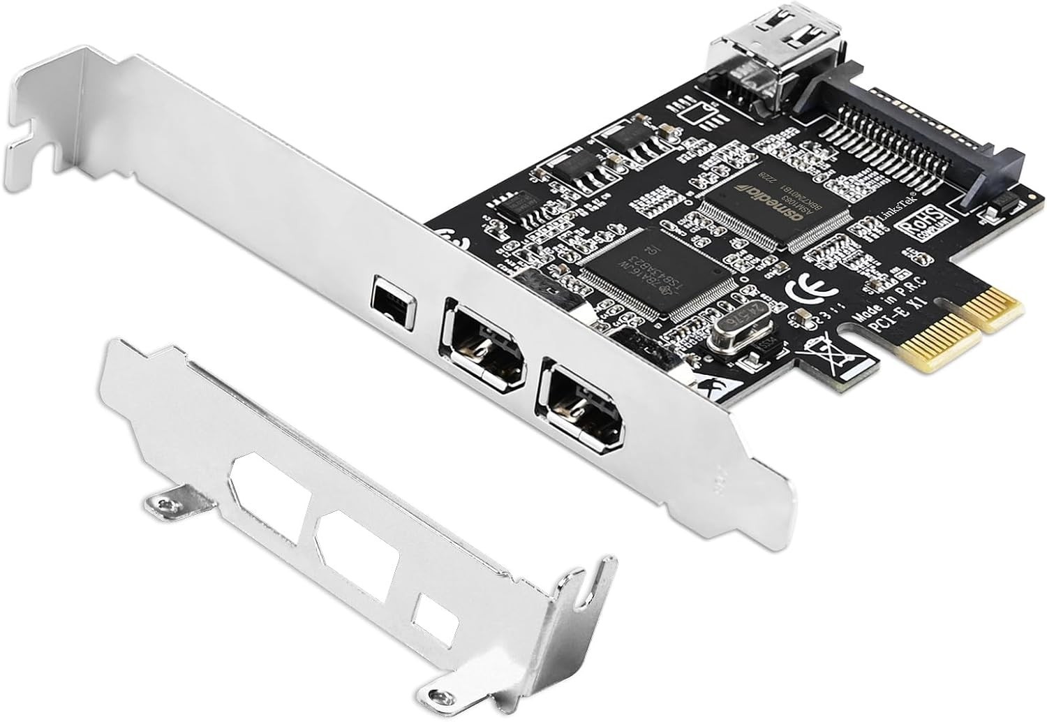 Texas Instruments PCIe Firewire 400 Card – 4 Ports for Windows & Mac Devices