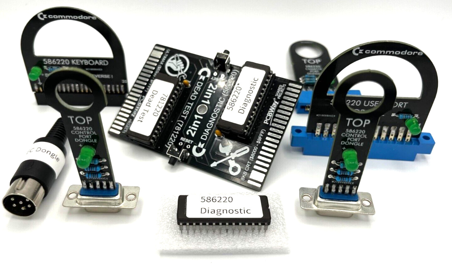 Commodore 64 Dead Test & Diagnostic Cartridge & Test Harness Set – USA seller
