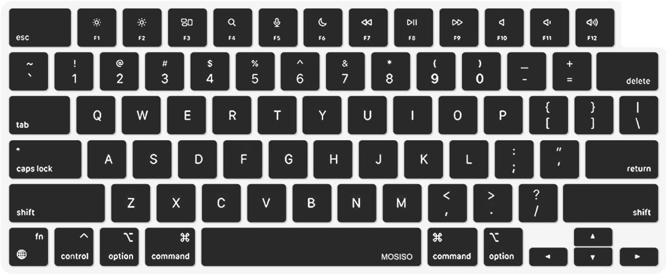 Flexible Silicone Keyboard Cover for MacBook Air 15 & Pro 14/16 – Dust Resistant