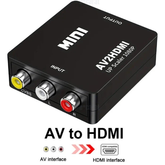RCA AV to HDMI HD Converter Composite CVBS Video Adapter Wii NES SNES,