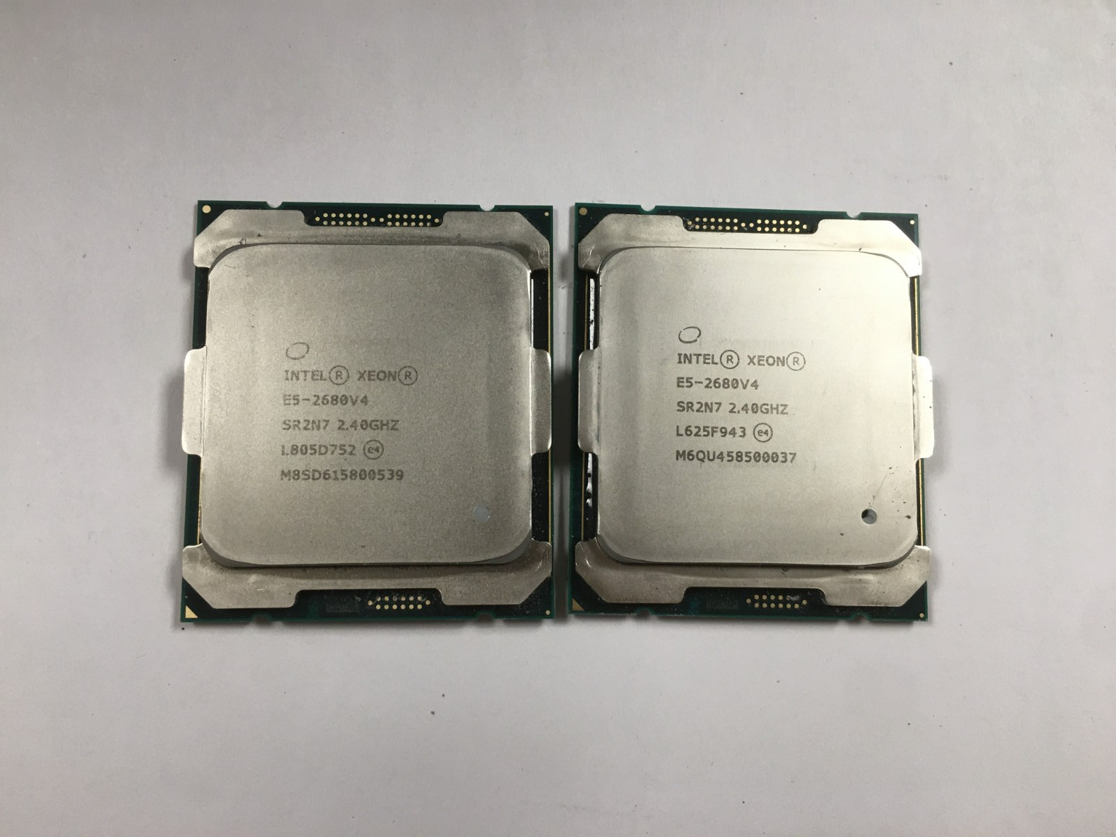 Lot of 2 – Intel Xeon E5 – 2680V4 / SR2N7 2.40GHz 35MB 14-Core CPU LGA 2011
