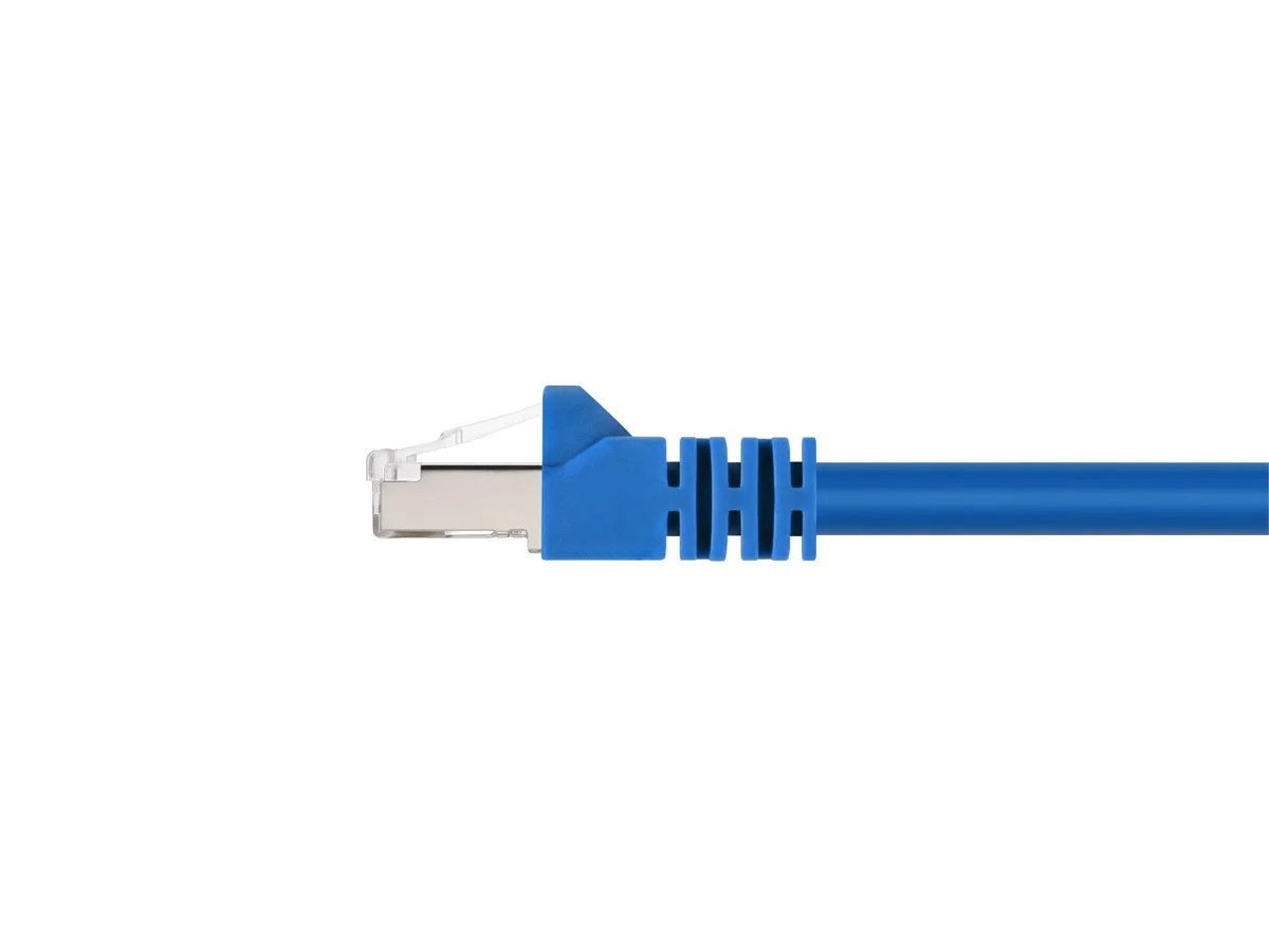 Cat6A Ethernet Patch Cable – Snagless RJ45, 550Mhz, STP, 10G, 26AWG, 5ft, Blue