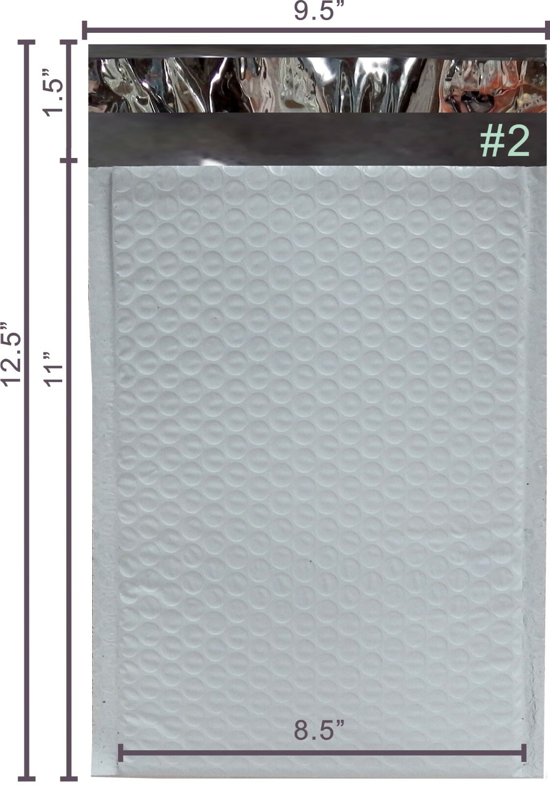 Yens® 200 #2 8.5×12 Poly Bubble Padded Envelopes Mailers Inner 8.5×11