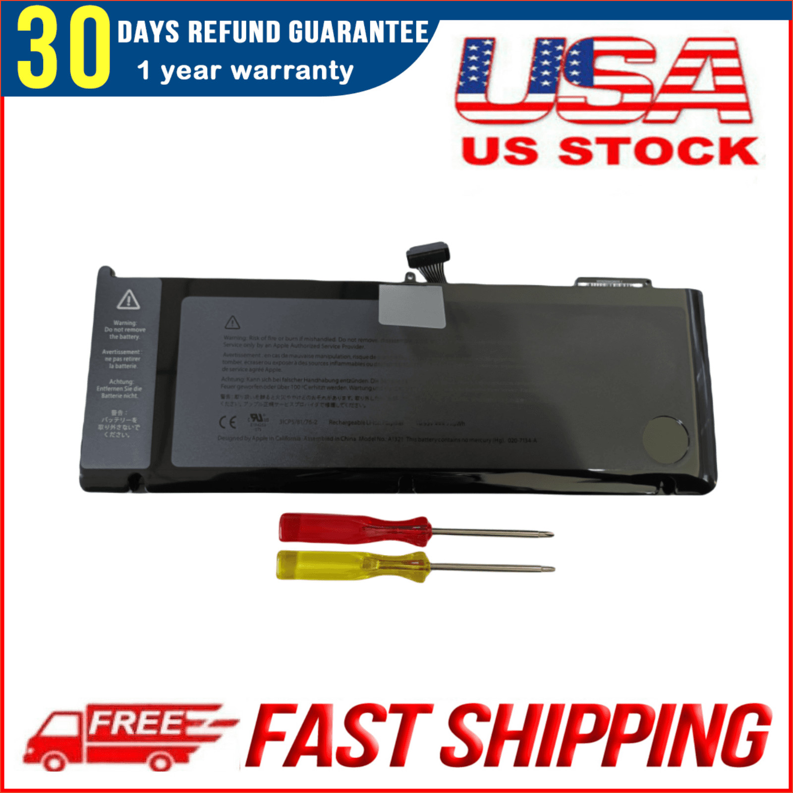 A1321 Genuine Battery for Apple Macbook Pro 15″ A1286 MC118LL/A Mid 2009 2010