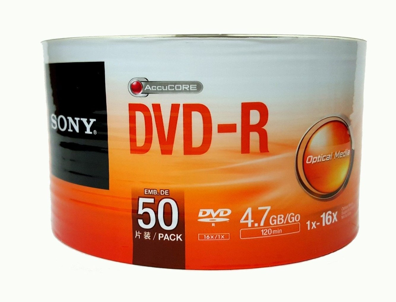 10 SONY Blank 16X DVD-R DVDR Silver Logo Branded 4.7GB 120min Disc in Sleeve