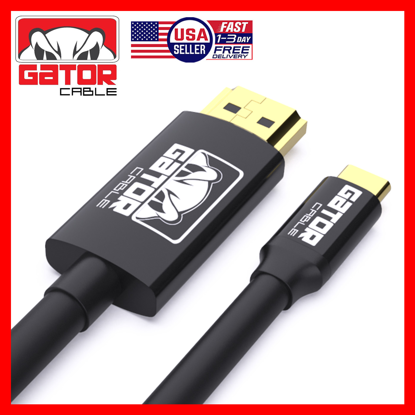 USB-C to HDMI Mirror Cable Adapter 4K HDTV For iPhone 15 16 Pro Max Plus Samsung