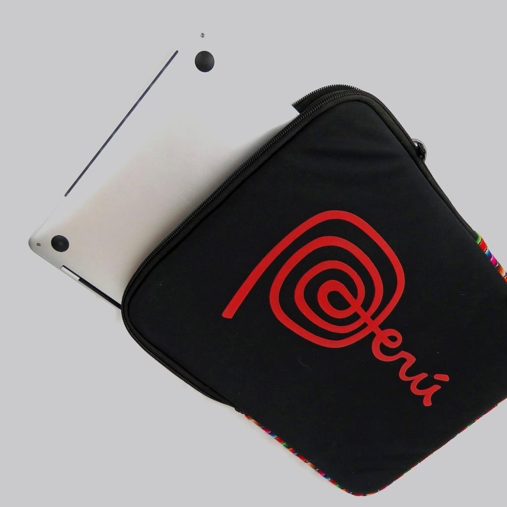 Padded Laptop Zippered Compartment 16 x 11.5 x 1 in. Peru logo Design Both Sides