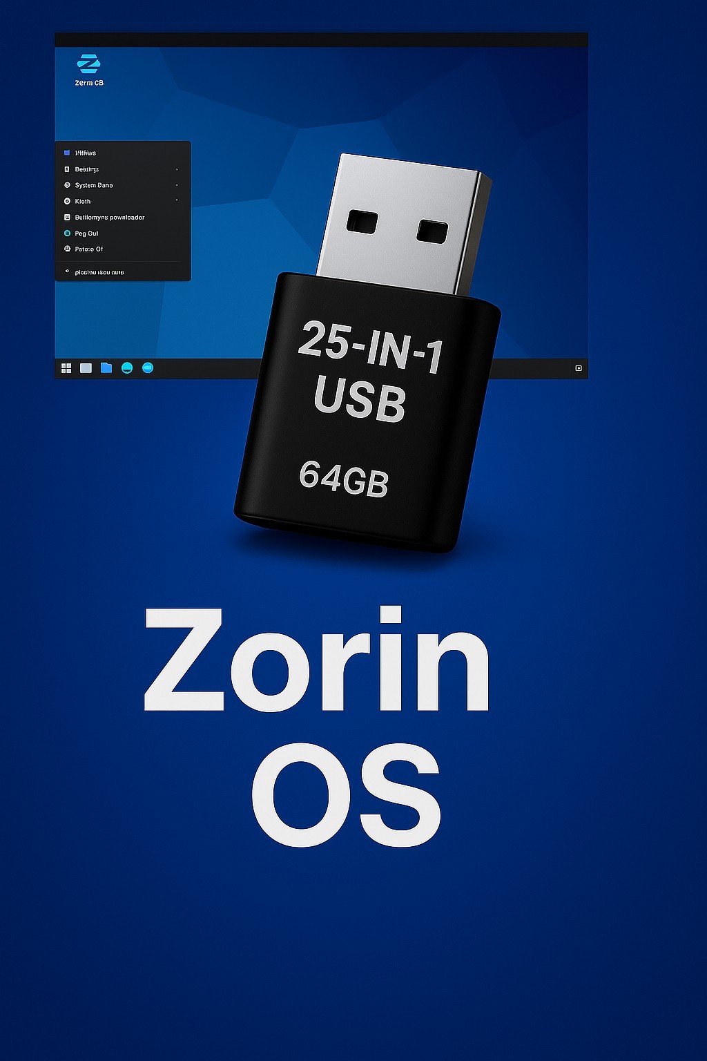 25-in-1 OS USB 128GB Bootable Linux Pack, Arch, AntiX, Fedora, Mint, Zorin, Kali