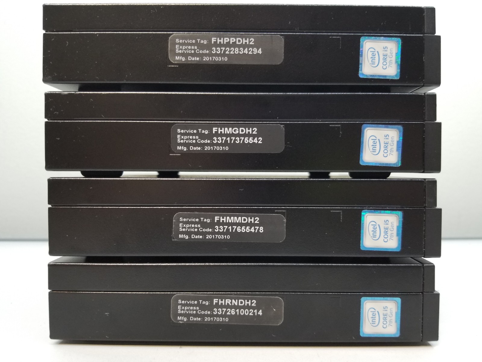 Lot of 4 Dell OptiPlex 3050 Micro PC i5-7500T 2.7GHz 8GB RAM 256GB SSD W11P WiFi