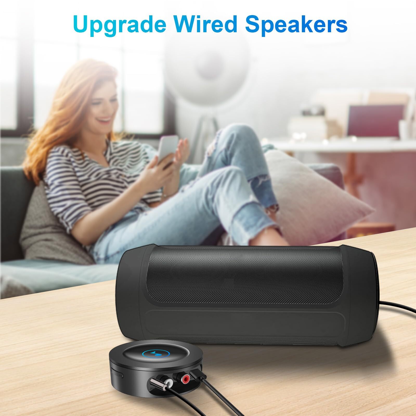 Bluetooth 5.2 Receiver For Home Stereo Aux Adapter For Hifi Wired Speakerswith J