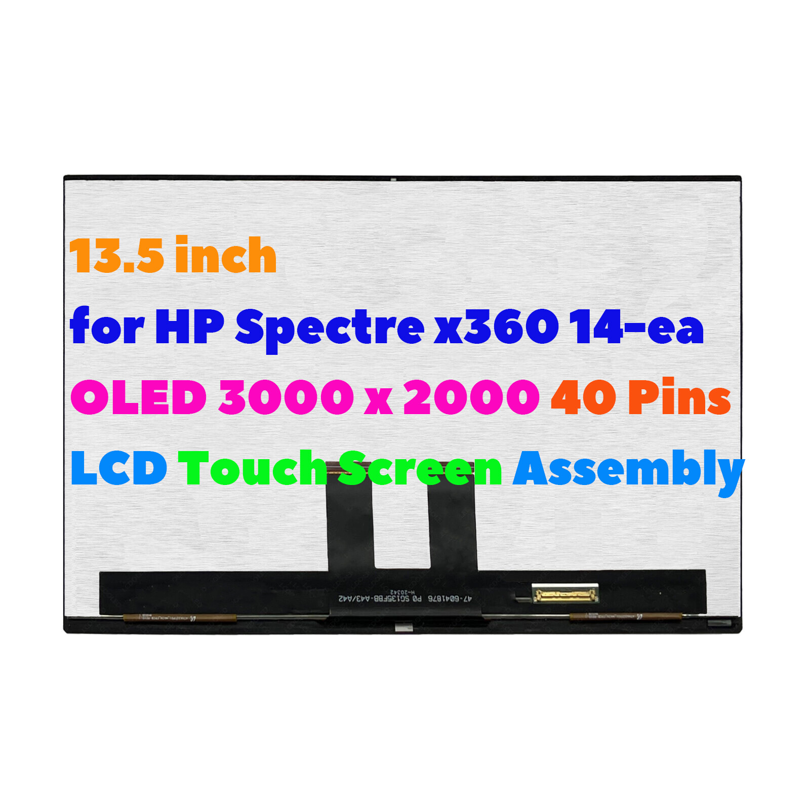 13.5″ HP Spectre x360 14-EA 14-ea1023dx OLED LCD Touch Screen Assembly 3000×2000