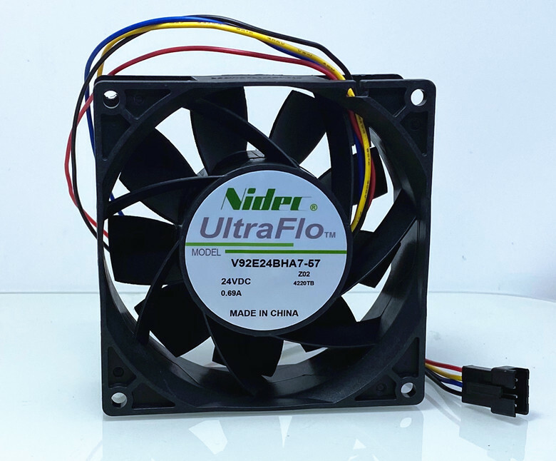 NIDEC V92E24BHA7-57 24V 0.69A 4-wire 9038 9CM Double Ball Inverter Fan