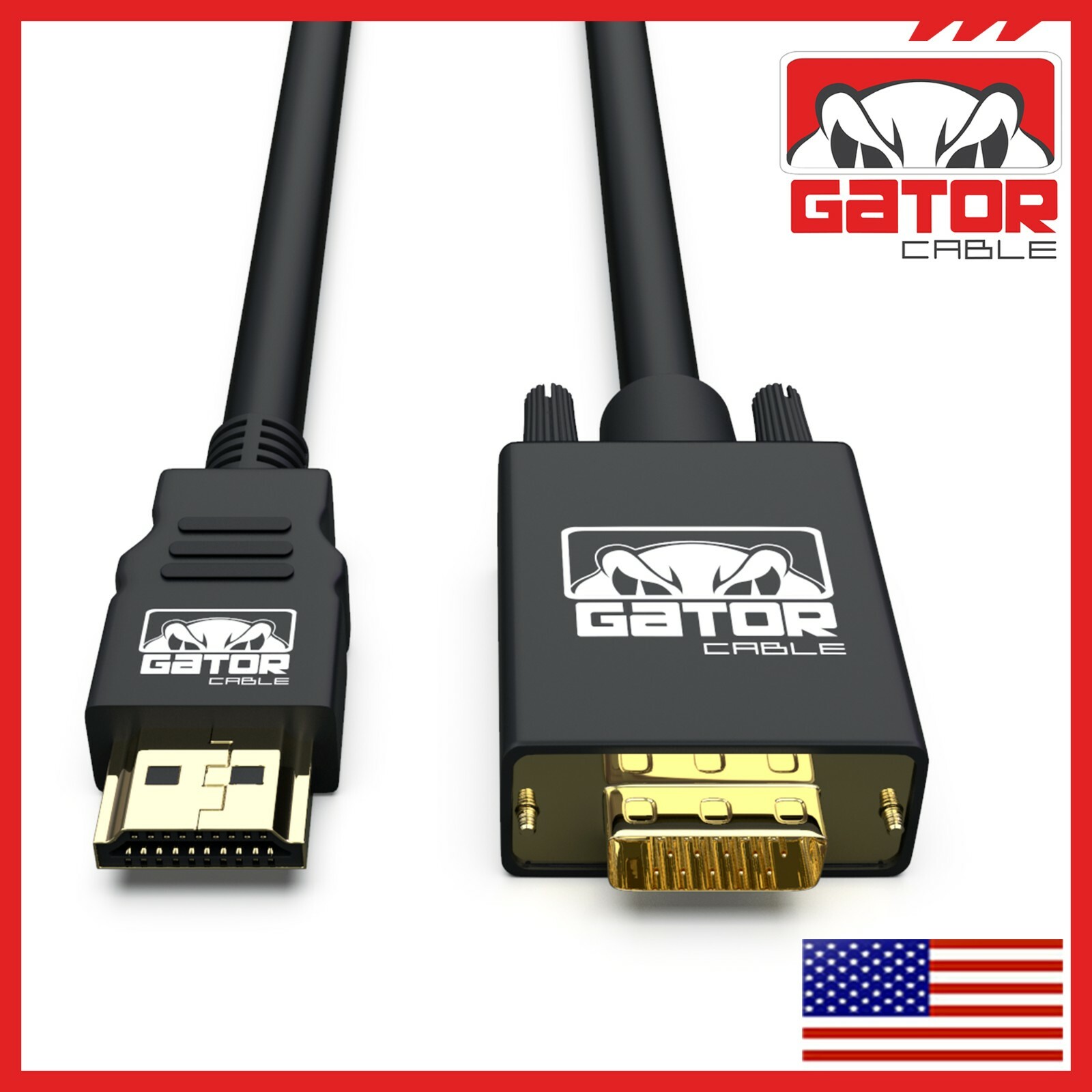 HDMI to VGA Cable Adapter Converter for HDTV PC Desktop Monitor Laptop 4K Video