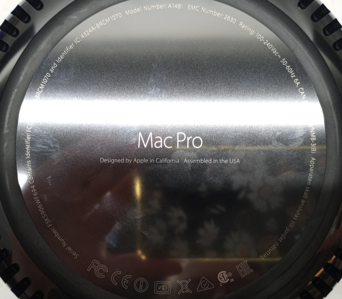 Apple MacPro 6.1 A1481 Xeon E5-1650 V2@3.5GHz 32G/1TB SSD MacOS Monterey TH060