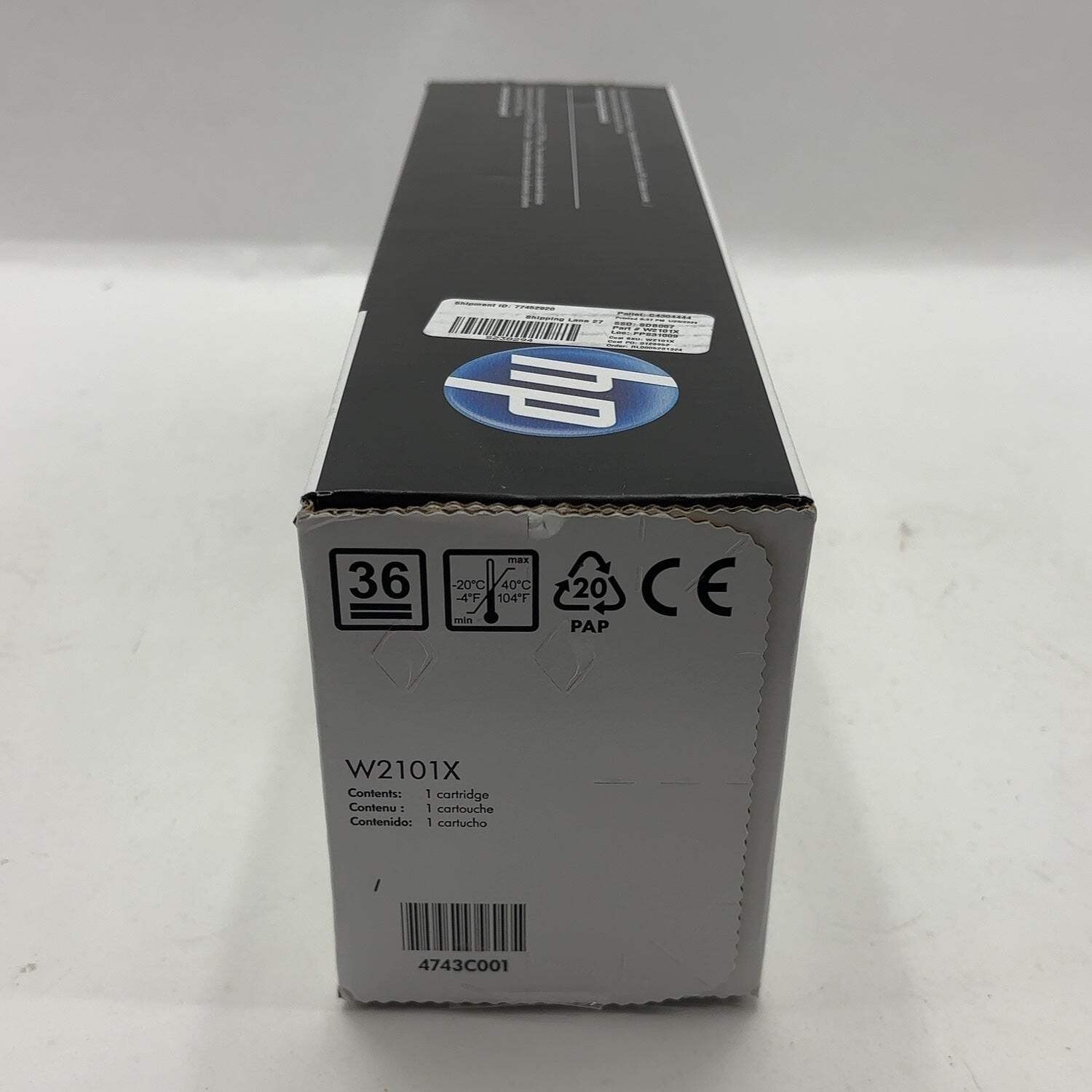 New HP 210X W2101X Cyan High Yield Toner Cartridge