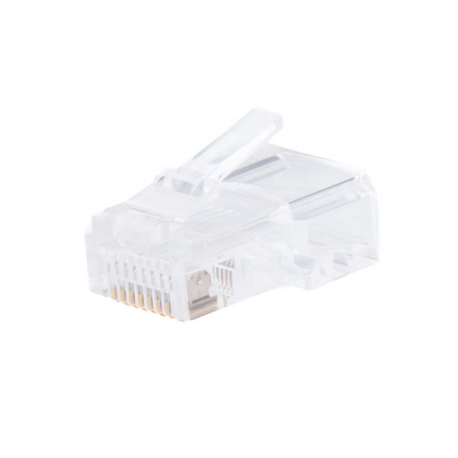 RJ45 End Pass Through Connector CAT5e UTP Gold Plated Modular Plug 8P8C Lot PACK