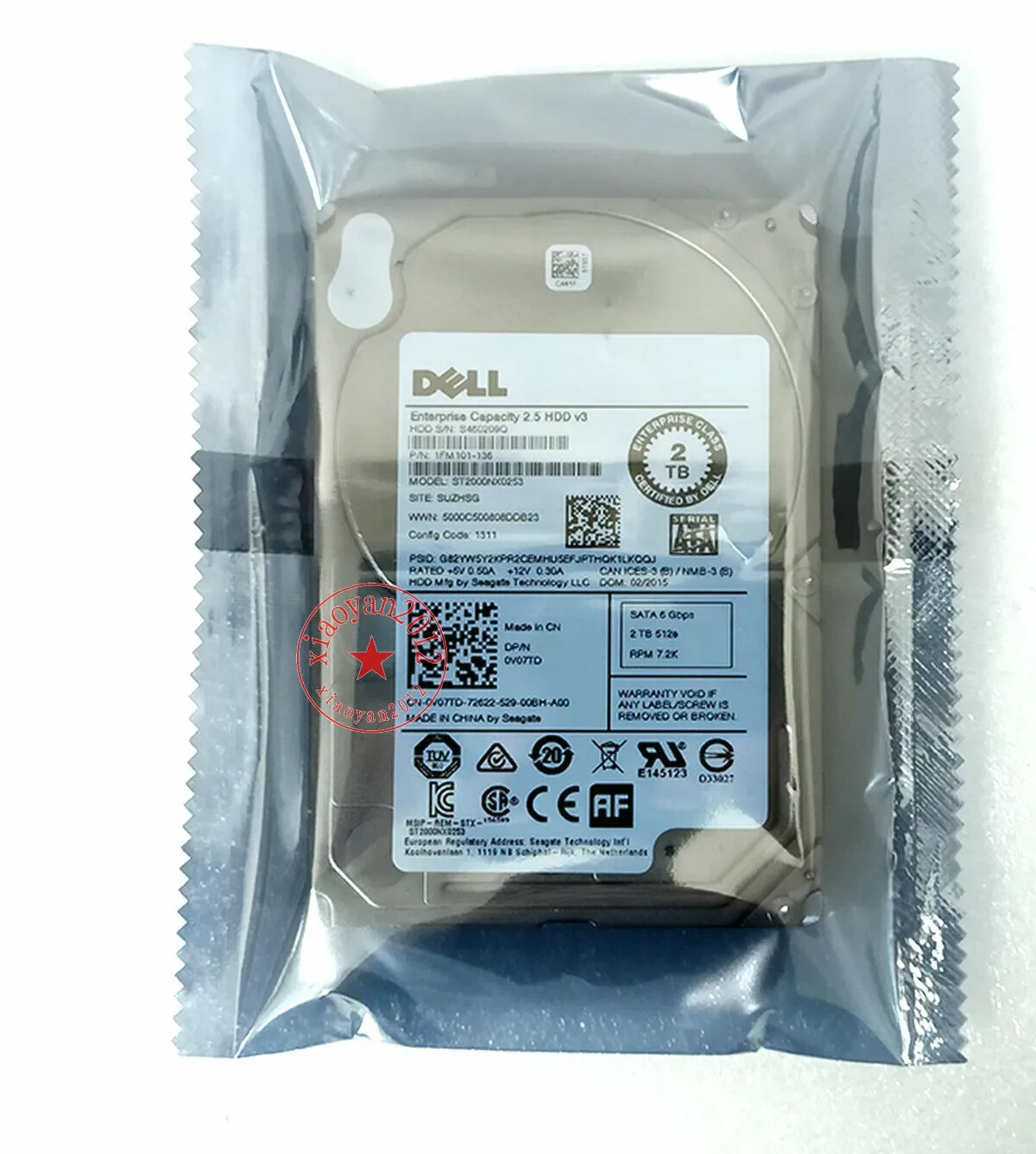 DELL 0V07TD ST2000NX0253 2T SATA 7.2K 2.5 inch 128M server hard disk