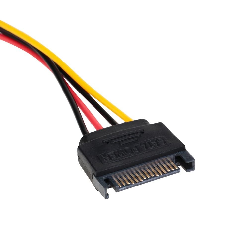 SATA to 4 Pin Power Cable Adapter 3 Pack SATA 15 Pin Male to Molex LP4 Female…
