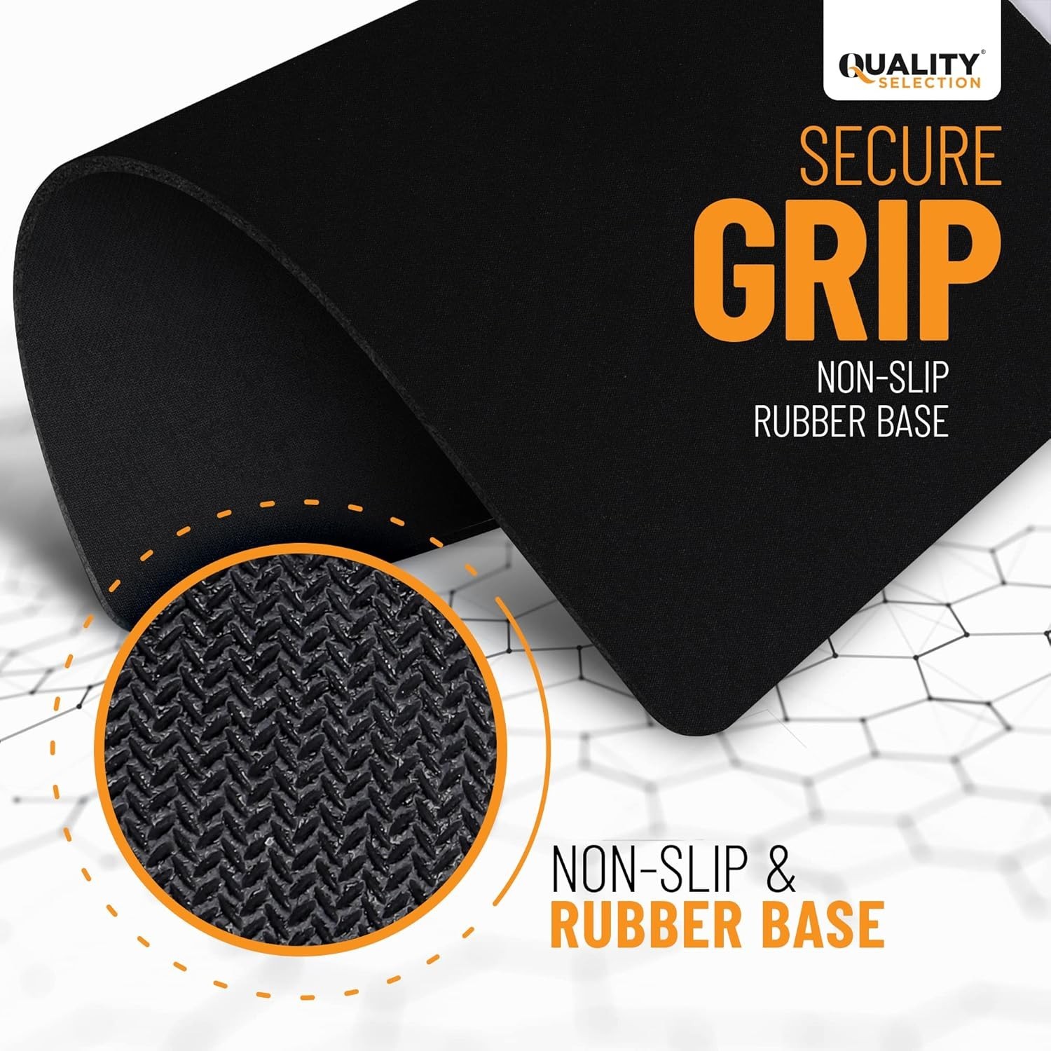 Non-Slip Black Mouse Pad, 7.75×9.25 in, Superb Tracking & Smooth Control