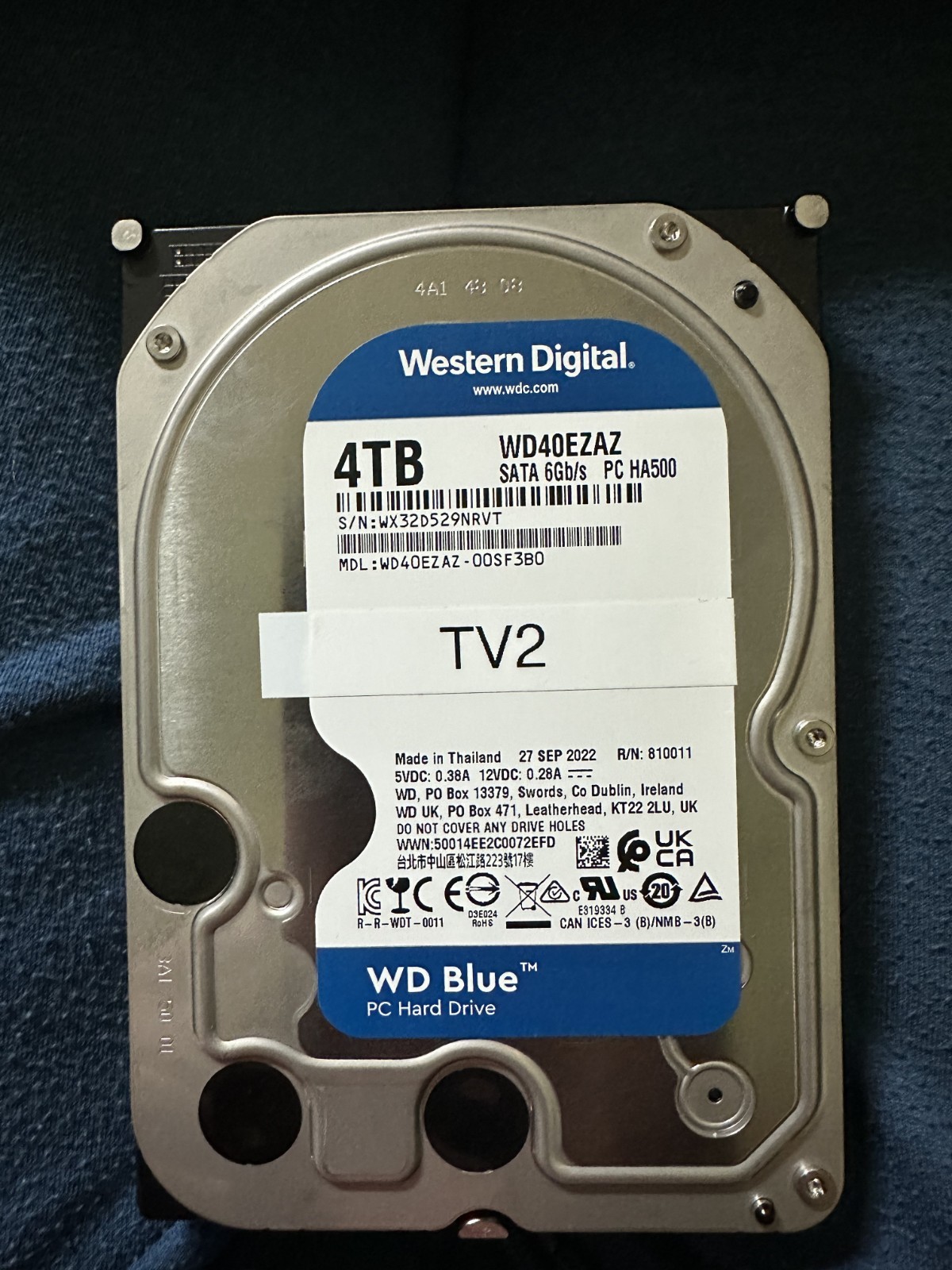 Western Digital Blue SATA III 4TB Internal Hard Drive WD40EZAX