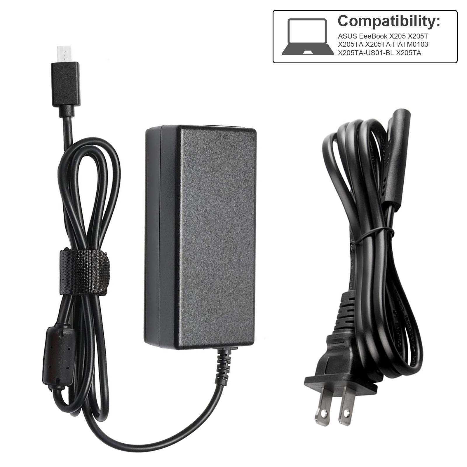 AC Adapter Charger for Asus Chromebook C100 C100P C100PA C201 C201P C201PA