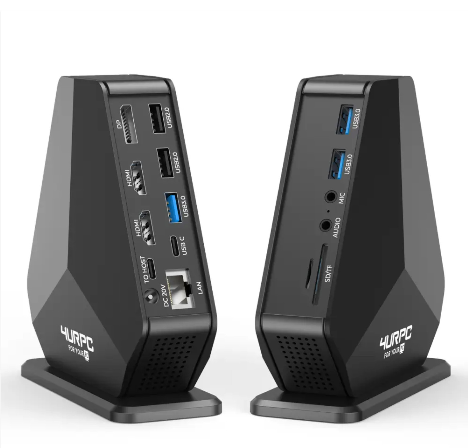 4URPC Triple 4K USB-C Docking Station for MacBook Pro Windows Dual/Triple