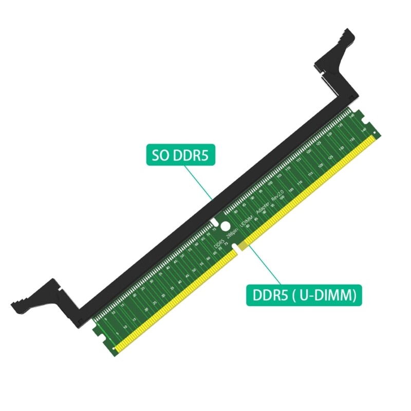 DDR5 UDIMM 288Pin Desktop PC Memory Test Protections Card Slot with Long Latches