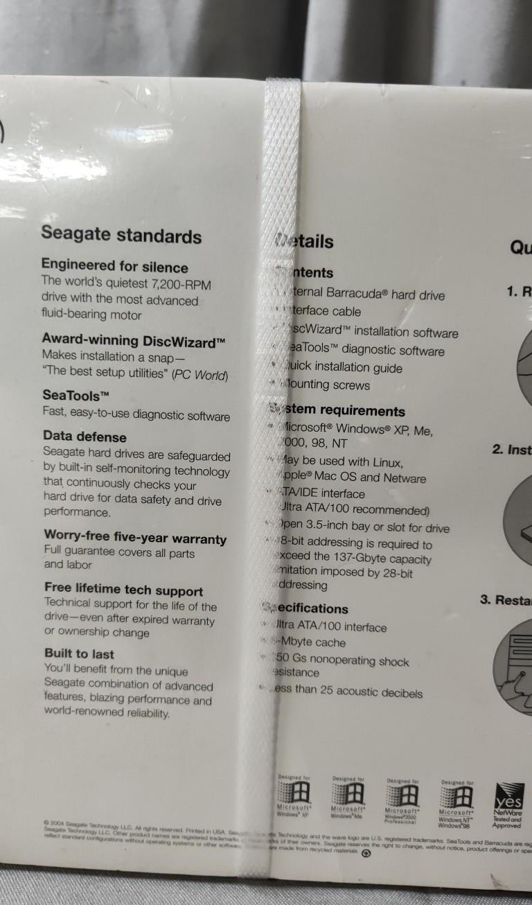 Seagate Barracuda 160GB Internal Hard Drive Upgrade Kit Ultra ATA 100 7200, New