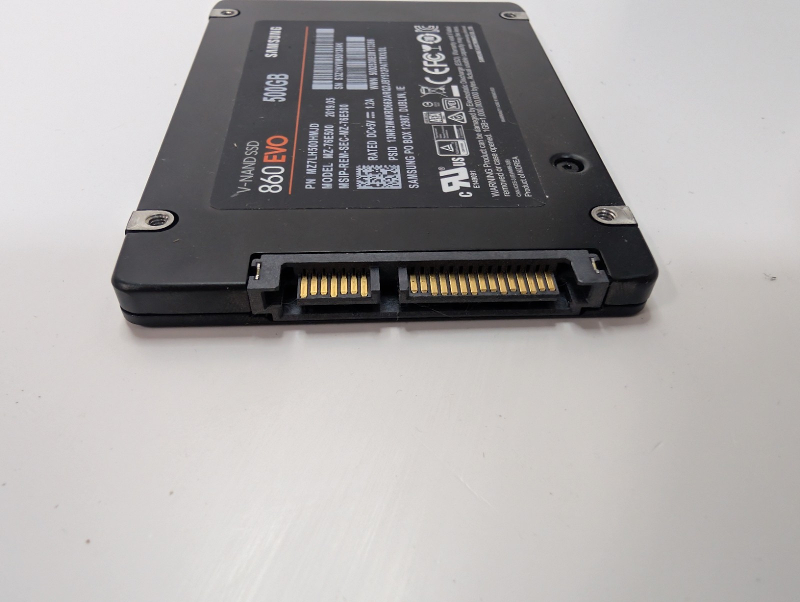 Samsung 860 EVO 500GB 2.5″ SATA SSD Solid State Drive MZ-76E500 100% HEALTH