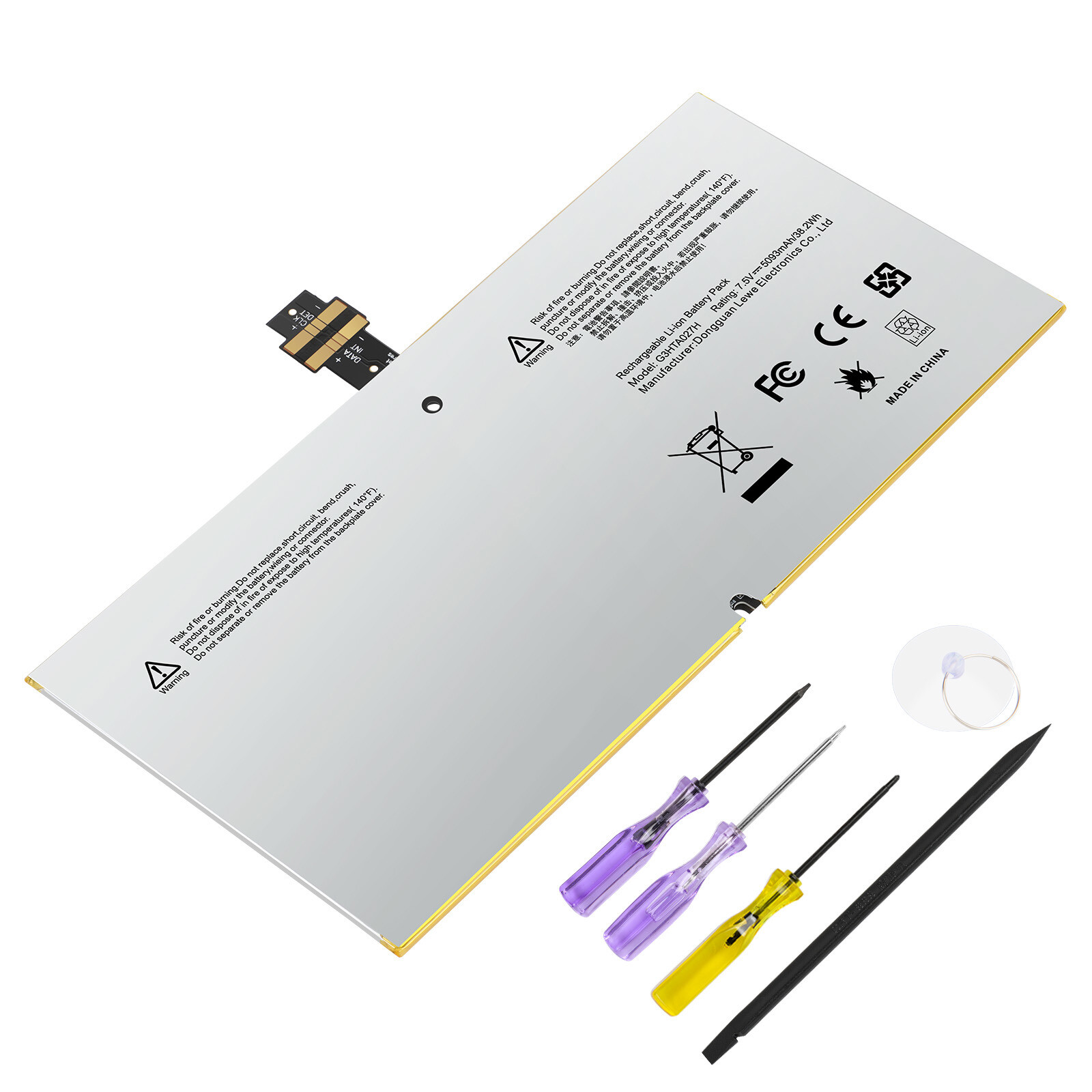 Replacement Battery DYNR01 For Microsoft Surface Pro 4 1724 12.3″ Tablet 38.2Wh