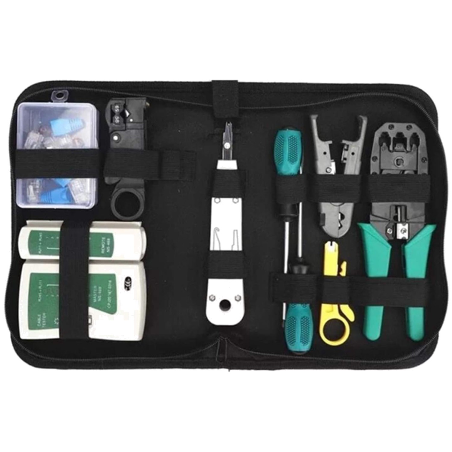 Complete 11-in-1 Network Tool Kit for Cat5 Cat6