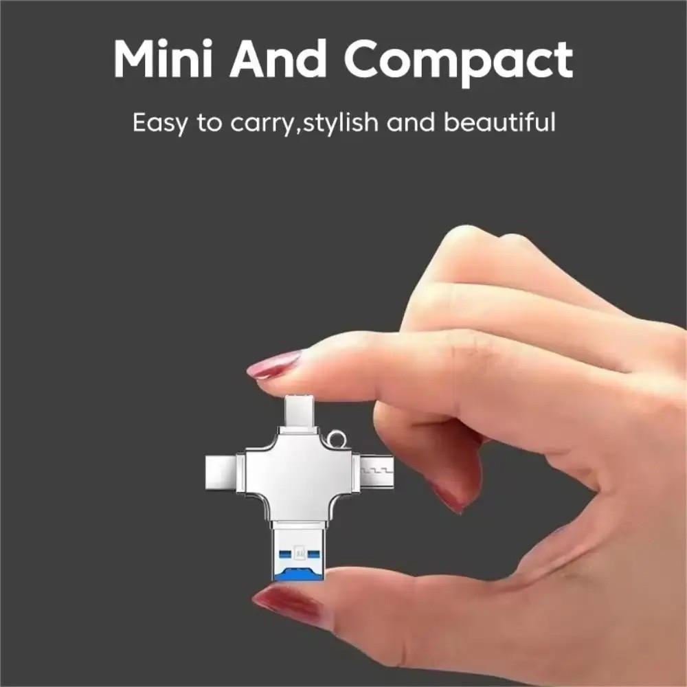 4 In 1 USB 3.0 Flash Drive 128GB Type C Memory Photo Stick for iPhone Android