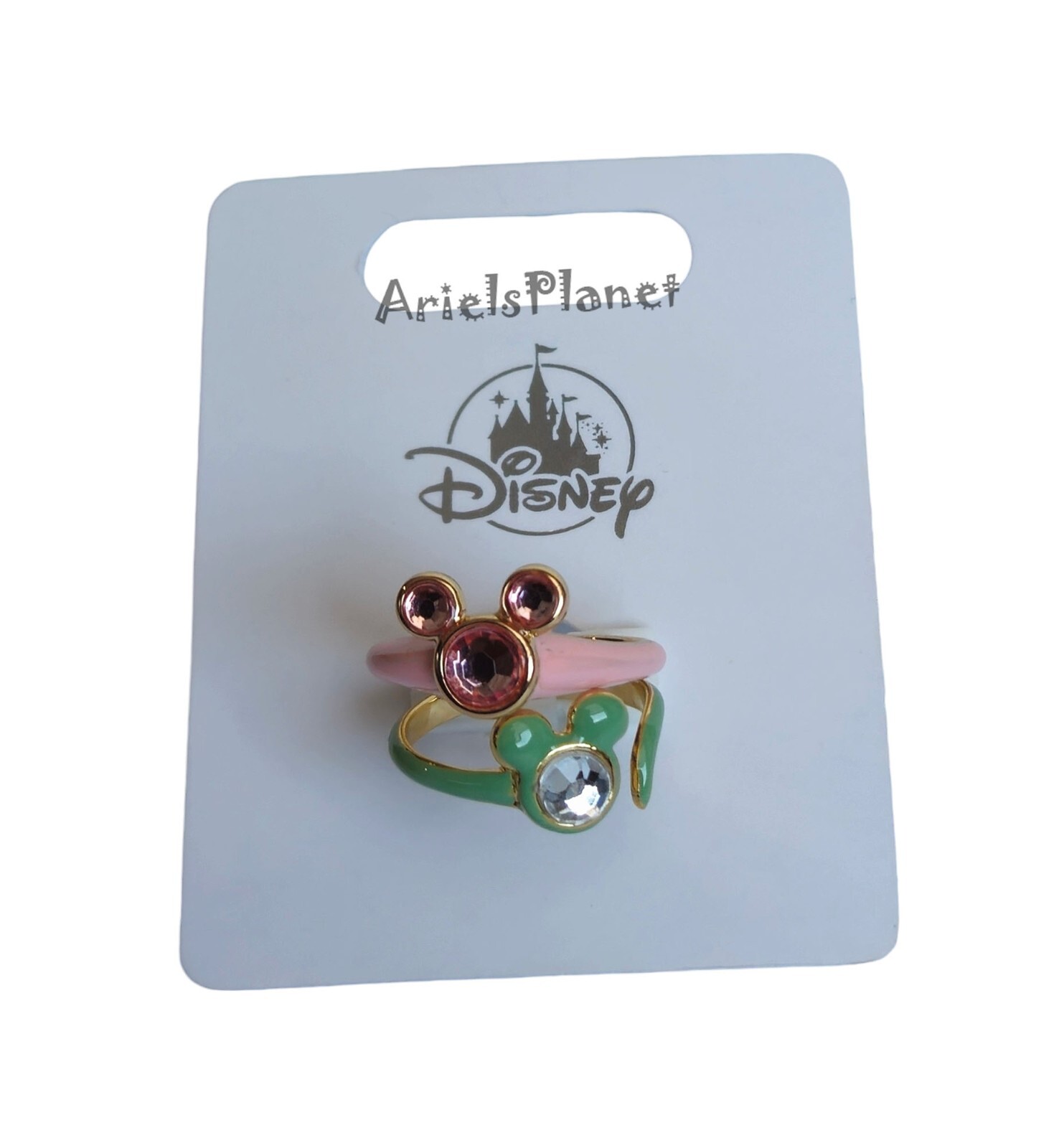 2024 Disney Parks Mickey Mouse Ear Adjustable Finger Ring Set of 2 – One Size