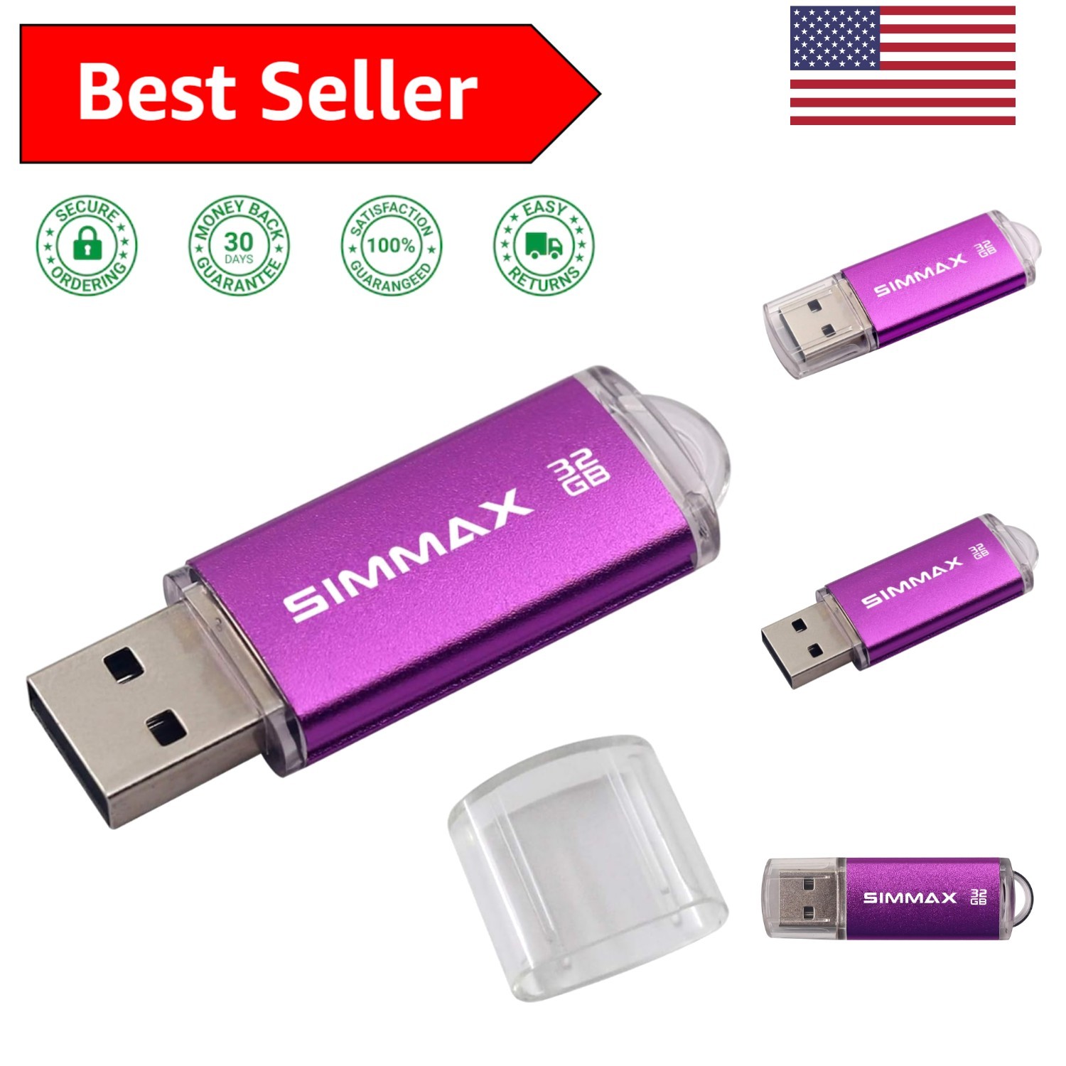 Portable 32GB USB 2.0 Thumb Drive – Fast Read/Write Speed for Data Transfer