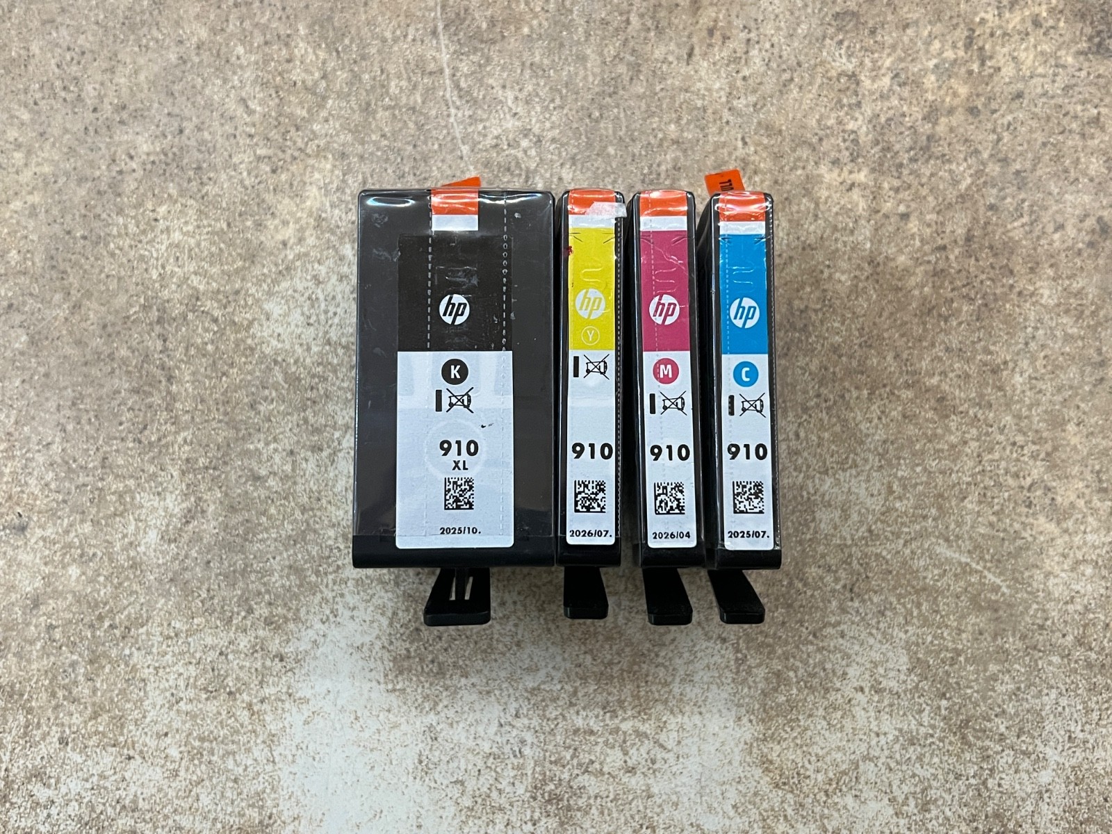 4-PACK HP GENUINE 910XL BLACK & 910 COLOR INK OFFICEJET PRO 8020
