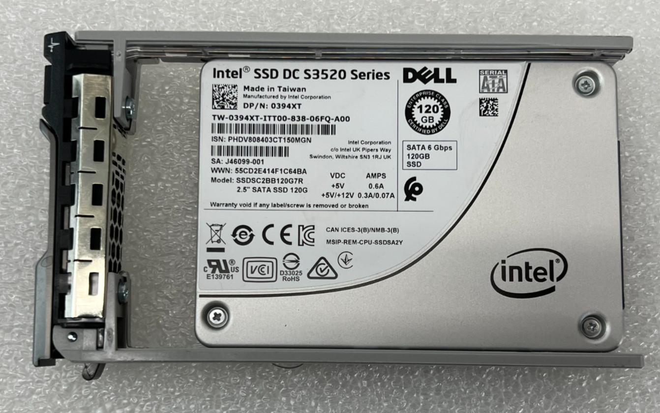 Dell 394XT 120GB 6Gbps 2.5″ SATA Solid State Drive SSDSC2BB120G7R 394XT TESTED