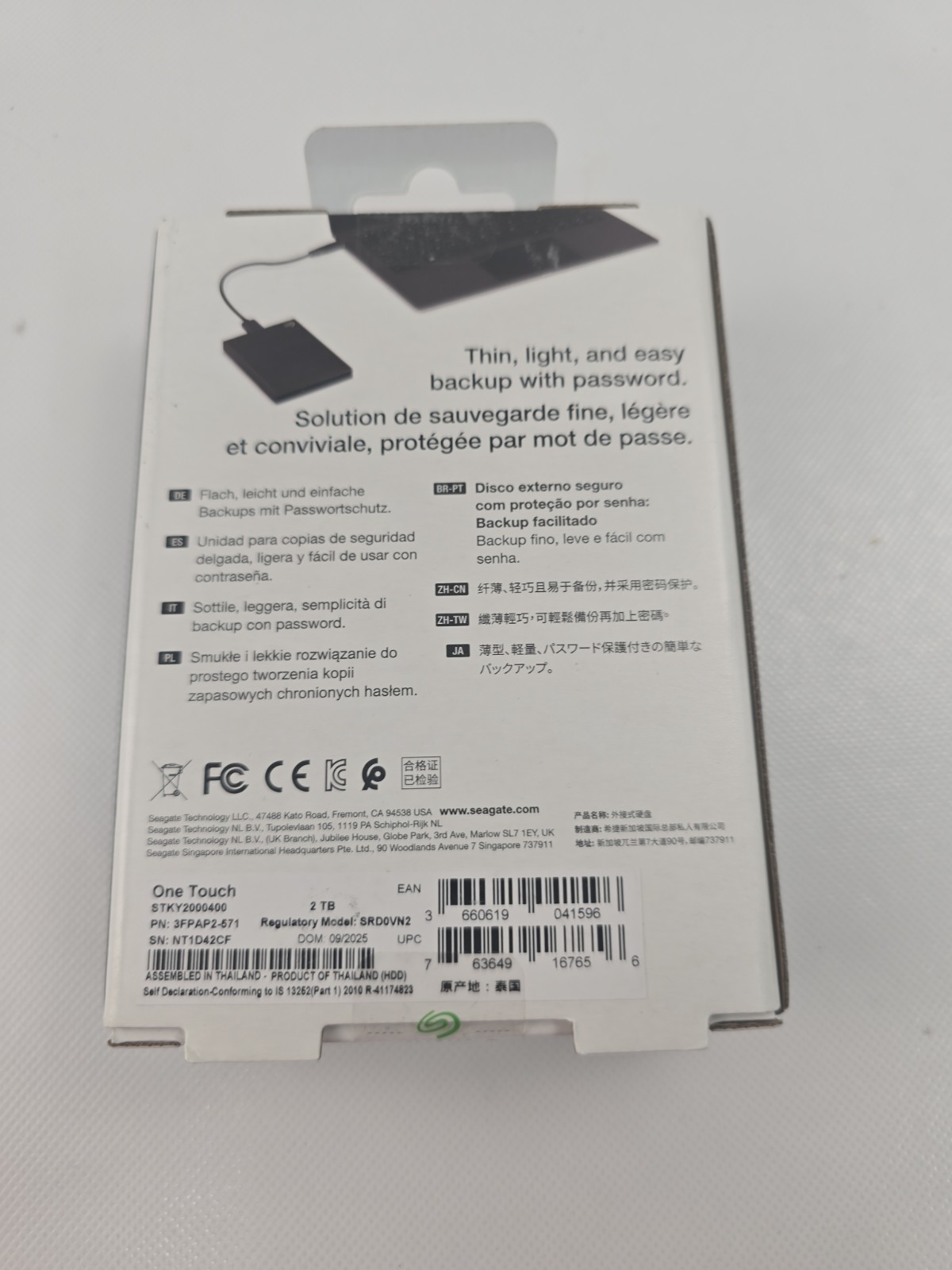 Seagate One Touch 2TB USB 3.0 Password Protection Portable HDD (STKY2000400)