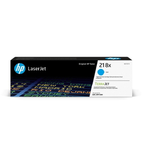 HP 218X High Yield Cyan Original LaserJet Toner Cartridge, ~2,500 pages cyan,