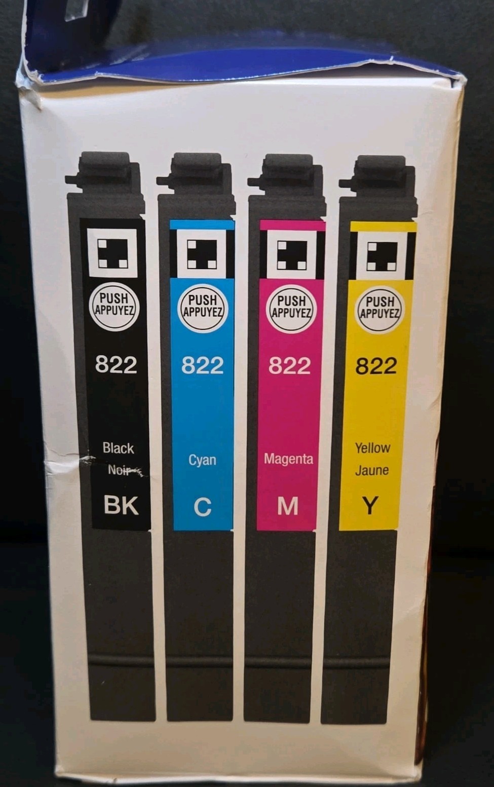 Epson Genuine 822 Black Cyan Magenta Yellow Ink Cartridge Set 02/2029 NEW SEALED