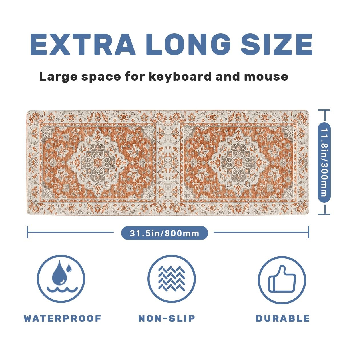 Rustic Carpet Desk Mat Gaming Mouse Pad Classic One Size,