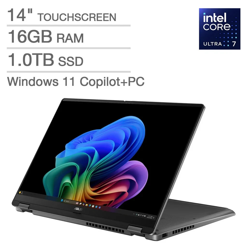 Asus Vivobook Flip 14 OLED Touch Copilot+ Ultra 7 256V 16GB 1TB TP3407SA-DS74T