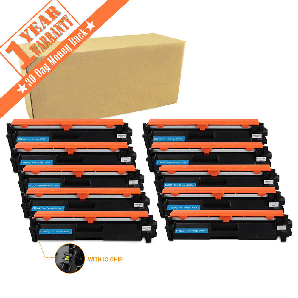 10 PK Black CF230A 30A Toner Cartridge for Laserjet Pro HP M203dw M203dn M227sdn