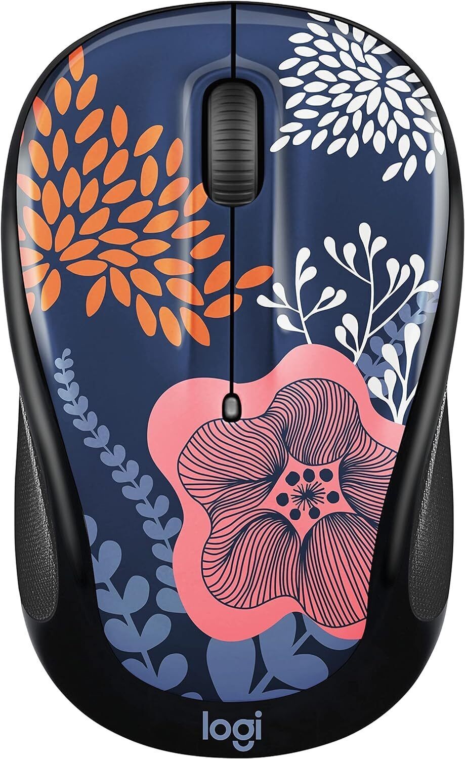 Logitech M317C Wireless Mouse, Precise Control, Easy Navigation – Forest Floral