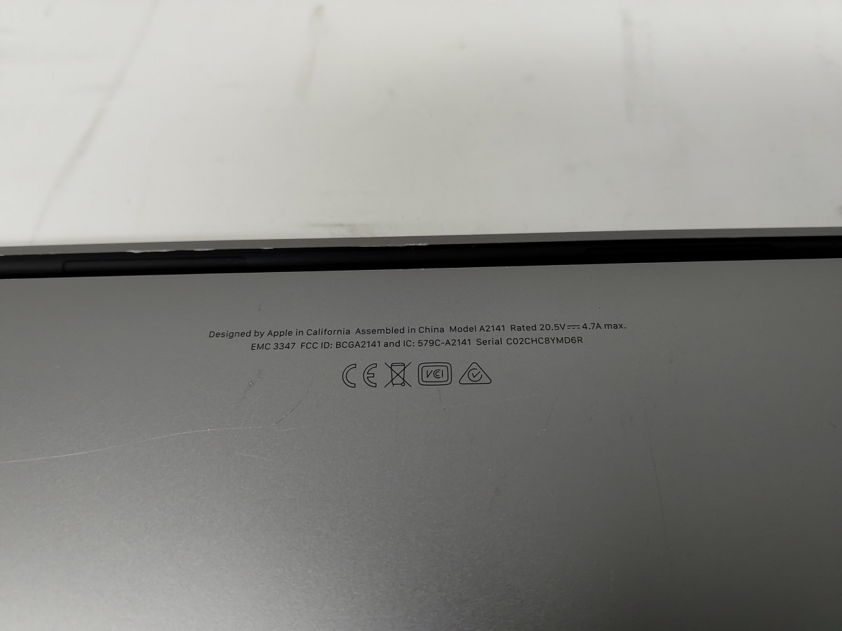 APPLE 16-INCH, 2019 A2141 Laptop Intel I9-9980HK 16GB 500GB SEE NOTES